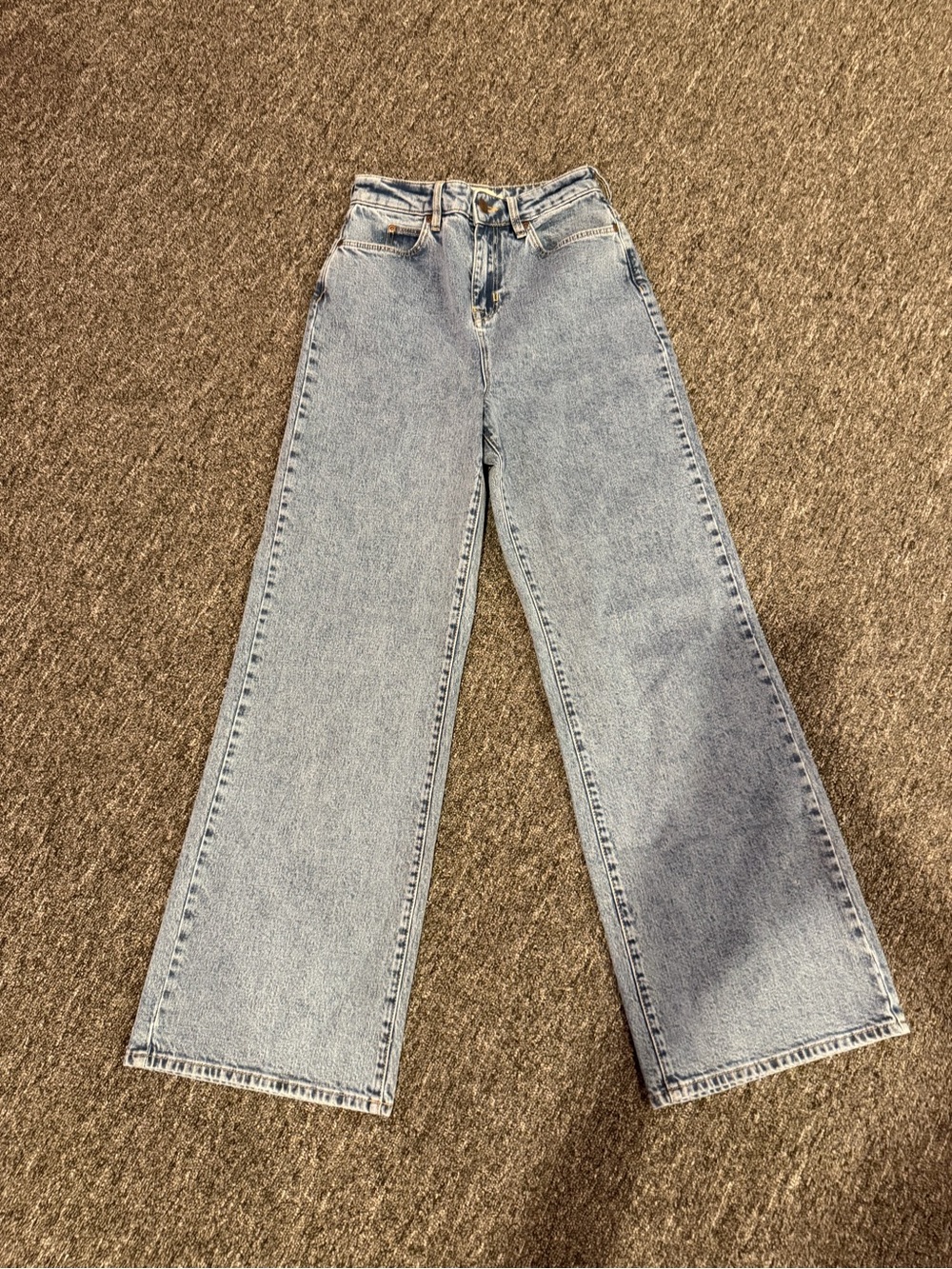 Ted Baker London Wide Leg Jeans Size 25 Light Wash High Rise Denim